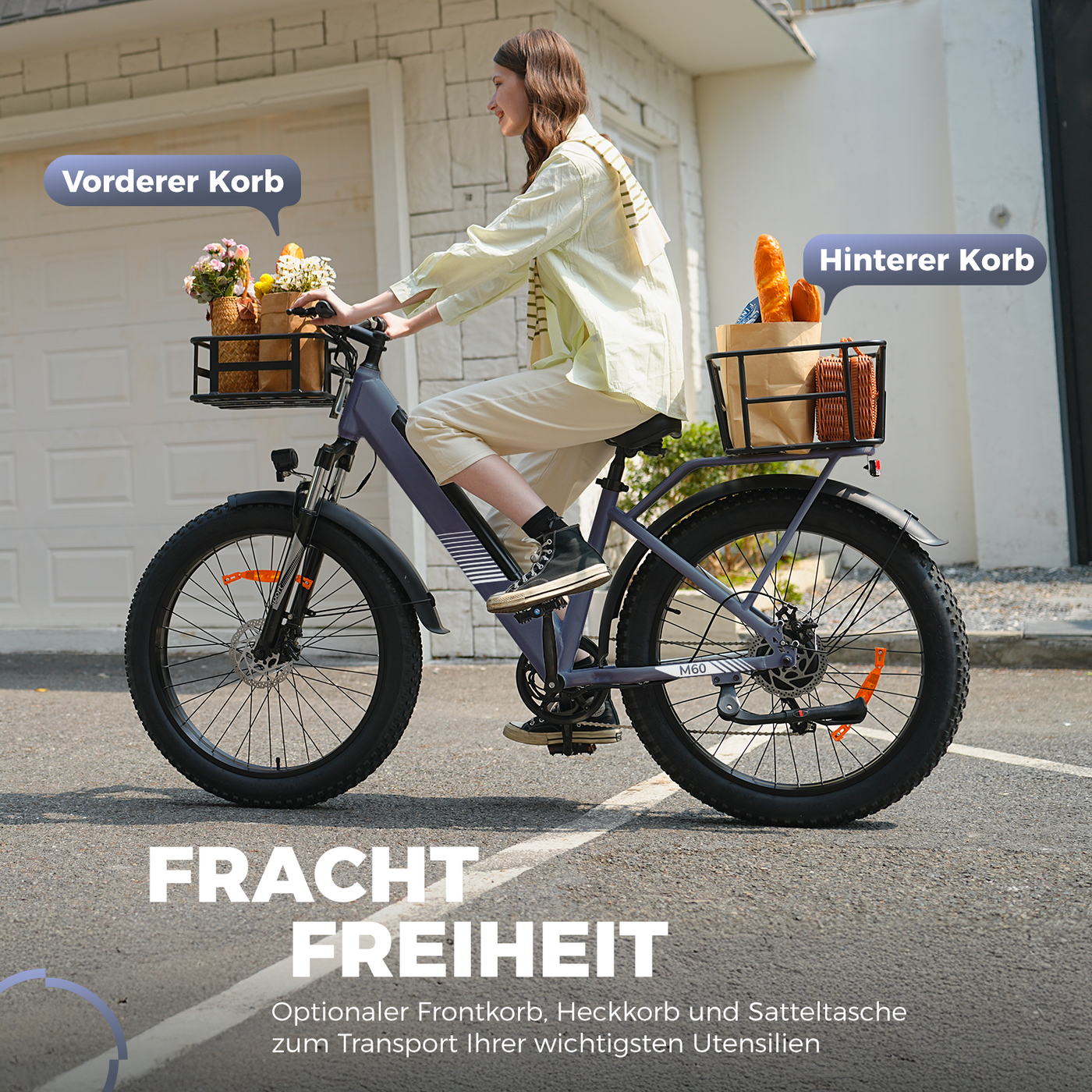 M60 Fat Tire Trekking E-Bike 750w