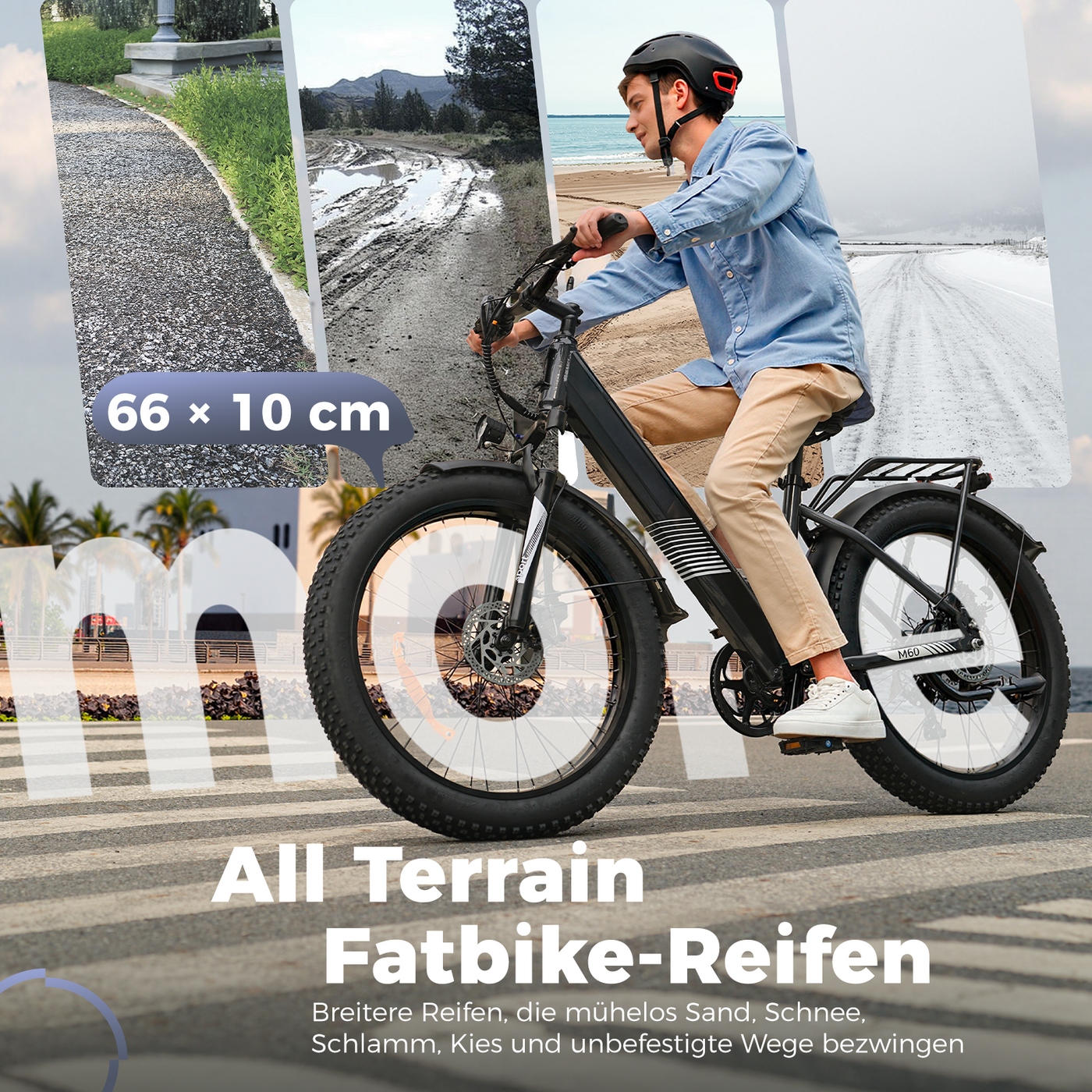 M60 Fat Tire Trekking E-Bike 750w
